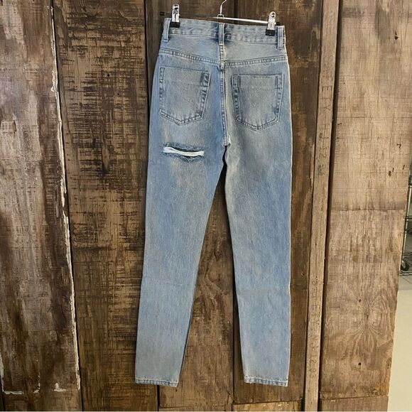 NWT superdown bailee butt slit jeans high rise slim skinny blue Revolve 23 - Picture 16 of 16